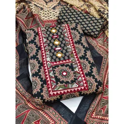 Peachmode Printed Pure Cotton Unstitched Dress Material-picture-23