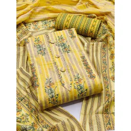 Peachmode Printed Pure Cotton Unstitched Dress Material image 1