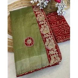 peachmode Women Embellished Saree with Lace Border-picture-24