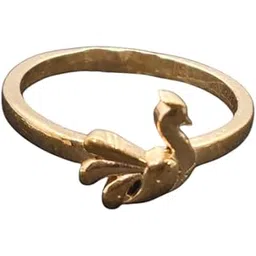 Peacock design Panchaloha Traditional five Metal Ring for Women and Girls, Gold-Toned impon peacock minimal design ring-picture-52