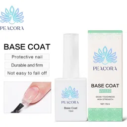 peacora Nail Polish Protector Base Coat Long Lasting Transparent W. Smooth Glossy Finish BASE COAT-picture-24