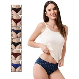 peaktaste Cotton Bikini Hipster Panties for Women & Girls – Soft Mid-Waist Innerwear with Floral Prints | Comfortable Panty Set Designs-picture-24