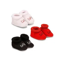 PEARSILK Kids Pack of 3 Cotton Booties-picture-30