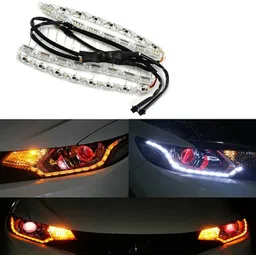 pecunia Daytime 16 LED Crystal Sequential DRL Running White with Yellow Turn Signal Light SC39 Car Fancy Lights-picture-26