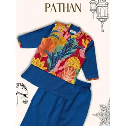 Peekaaboo Kids Boys Floral Printed Regular Pure Cotton Kurta with Pyjamas-picture-39