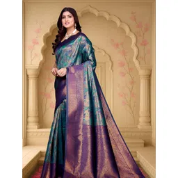 PEENGAX Woven Design Zari Heavy Work Kanjeevaram Saree-picture-16