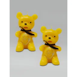 PEEPALCOMM Yellow & Black 2 pieces Pillar Candle-picture-32