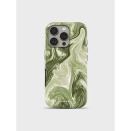PEEPERLY Unisex iPhone 13 Pro Max Abstract Impact Resistant Moss Marble Back Case-picture-30
