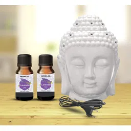 PEEPRESION Ceramic Electric Aroma Diffuser Night Lamp Light with 2 Levender Aroma Oil Fragrance Your Home, Office, Spa, Hotel, Club Diffuser-picture-33