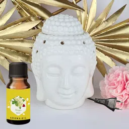PEEPRESION Ceramic White Electric Buddha Diffuser & 1 Bottel Scented Mogra Aroma Oil (10ml Each), Fragrance Your Home, Hotel, Bedroom, Club, Office, Relaxation, Body, Mind,Stress. Diffuser-picture-10