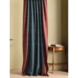 Peepul Tree Navy Cotton Floral Curtain (7 ft)-picture-31