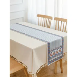 Peepul Tree Pink & Blue Printed Pure Cotton 6 Seater Table Runner-picture-15