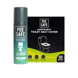 PEESAFE Set Of 2 Toilet Seat Sanitizer Mint Spray-50ml-Disposable Toilet Seat Cover-10Pcs-picture-13