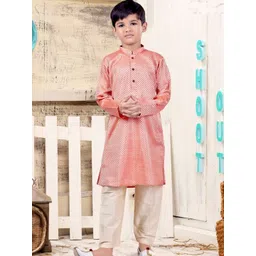 Pehanaava Boys Printed Regular Kurta with Pyjamas-picture-15