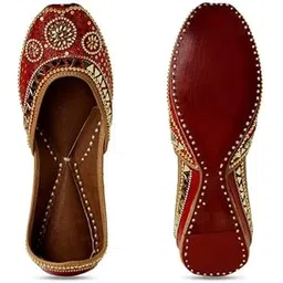pehnawacraft Laal Ishq Jutti for Women | Punjabi Jutti | Mojari for Ladies | Bridal Soft Leather Ethnic Juttis-picture-17