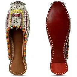 pehnawacraft Rubaru Boho Mule for Women | Punjabi Jutti | Mojari for Ladies | Bridal Soft Leather Ethnic Juttis-picture-29