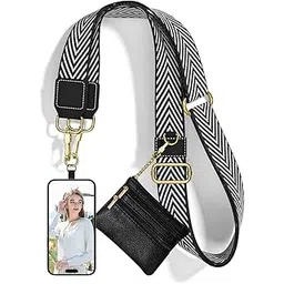 PEIPUS Adjustable Phone Crossbody Strap with Zippered Wallet Pouch,Clip and Go Strap for Phone with Wallet Crossbody,Purses with Crossbody Strap-picture-29