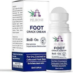 pelirone 20% Urea Foot Cream Roll On 50ml | For Dry & Cracked Heels | With 2% Lactic Acid, Olive Oil & Vitamin E | Helps Repair and Moisturise Cracked Heels-picture-41
