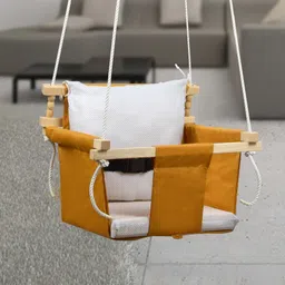 pelixo Wooden Swing for Baby, Baby Hammock Swing with Pillow, Hanging Swing Seat Chair Bouncer-picture-12