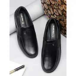 pelle albero Men Black Solid Formal Moccasin Slip-On-picture-27