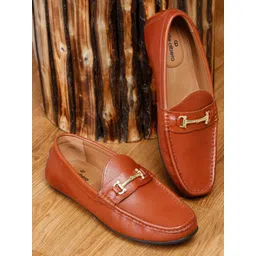 pelle albero Men Brown Leather Loafers-image-30