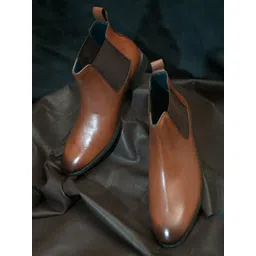 pelle albero Men Tan Leather Derbys-image-8
