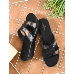 pelle albero Women Textured Open Toe Flats-picture-13