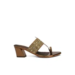 Pelle Albero Women's Antique Gold Toe Ring Sandals-picture-28