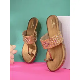 Pelle Albero Women's Antique Gold Toe Ring Wedges-picture-25