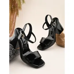 Pelle Albero Women's Black Ankle Strap Sandals-picture-39