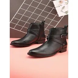 Pelle Albero Women's Black Casual Booties-picture-48