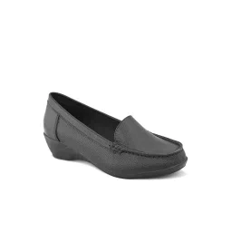 Pelle Albero Women's Black Casual Loafers image 3