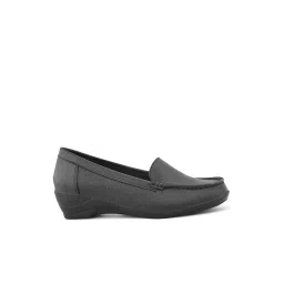 Pelle Albero Women's Black Casual Loafers image 2