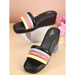 Pelle Albero Women's Black Casual Wedges-picture-18