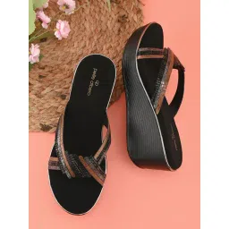 Pelle Albero Women's Black Casual Wedges-picture-25