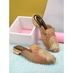 Pelle Albero Women's Copper Mule Shoes-picture-21