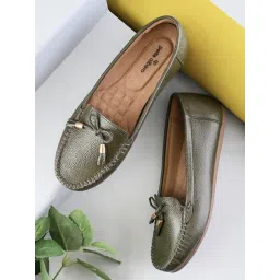 Pelle Albero Women's Green Loafers-picture-46
