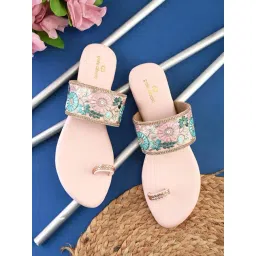 Pelle Albero Women's Pink Toe Ring Sandals-picture-25