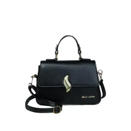 PELLE LUXUR Black Solid Small Sling Handbag-picture-14