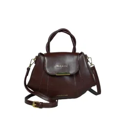 PELLE LUXUR Brown Solid Medium Sling Handbag-picture-34