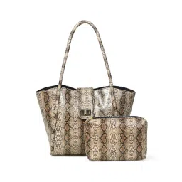 PELLE LUXUR Dark Brown Animal Effect Medium Handheld Handbag-picture-16