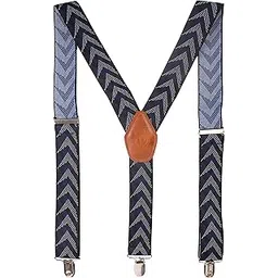 Arrow Hedge Black Coloured 3.5cm Strap Width Elastic Suspenders for Men-image-27