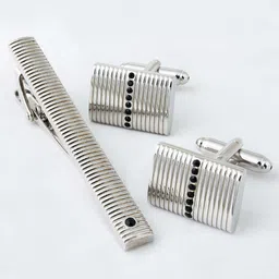 PELUCHE Brass, Crystal Cufflink & Tie Pin Set-picture-28