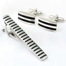 PELUCHE Enamel, Brass Cufflink & Tie Pin Set-picture-21