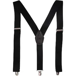 peluche 3.5cm Strap Width Black Elastic Suspenders for Men-picture-11