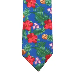 PELUCHE Blue & Multicoloured Printed Broad Tie-picture-31