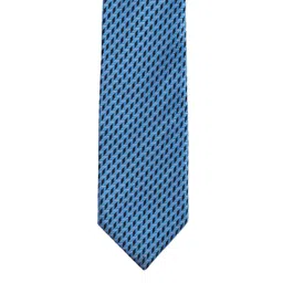 PELUCHE Blue Woven Design Broad Tie-picture-17