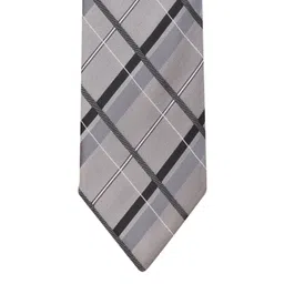 PELUCHE Grey Checked Broad Tie-picture-19