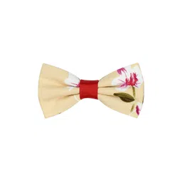 PELUCHE Men Beige Printed Cotton Bow Tie-picture-30