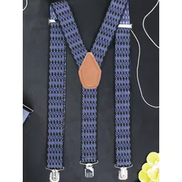 PELUCHE Men Black & White Patterned Picture Perfect Suspenders-picture-38